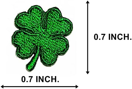 פעם 3 יחידות. בגודל ירוק קטן אירי ארבע עלים תלתן תלתן טלאים רקומים אפליקציות תפור או ברזל על טלאים ציוד