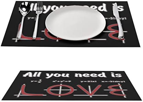 כל מה שאתה צריך זה Love Math PVC שולחן שולחן מחצלות רחיצה רחיצה כרית שולחן שולחן לשולחן אוכל לשולחן