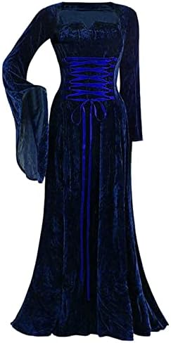 נשים של קוקטיילים שמלות מימי הביניים ארוך שרוול בציר בתוספת גודל שמלת מסיבת שמלת אלגנטי רצפת אורך
