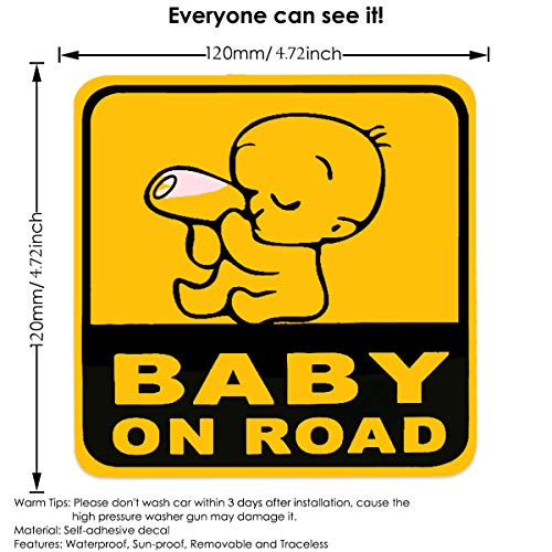 מכווץ לתינוק על מדבקות כביש מדבקות מכוניות עם דבק עצמי לשלט בטיחות לתינוקות חיוני לרכב עם שלט