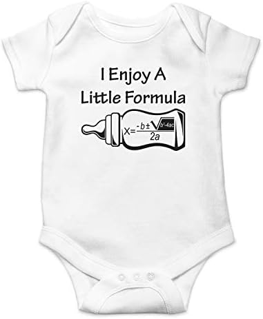 אני נהנה מנוסחה קטנה - חנון מתמטיקה - מטפס תינוקות חמוד מצחיק, בגד גוף של תינוק אחד
