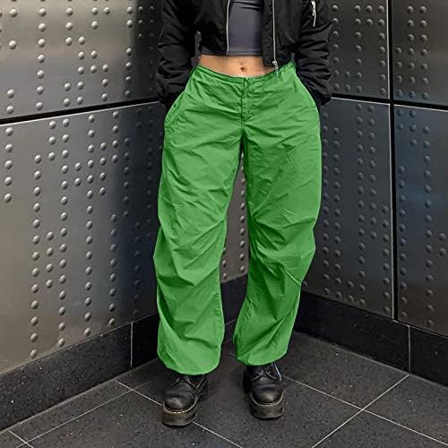 Miashui נשים מכנסיים חליפות נשים מזדמנים פלוס גודל גודל קשורים מכנסי מטען ישרים ישר מכנסי נשים