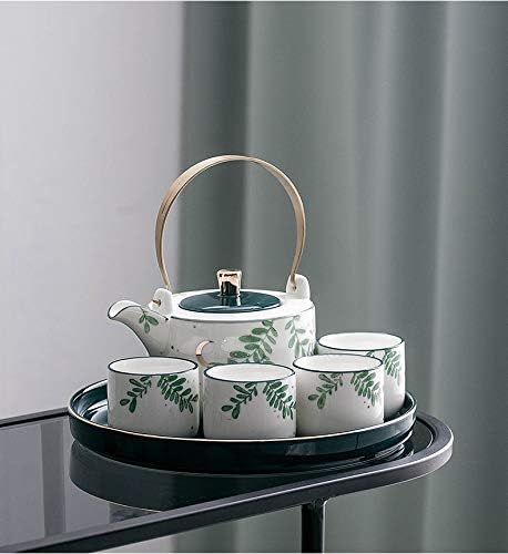 סט תה כוסות וספלים הביתה נורדי קומקום קרמיקה קרמיקה מתקן חמש חלקים עם ערכות כלי תה מגש