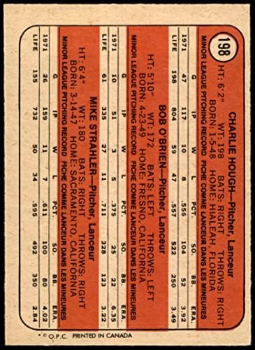 1972 O-PEE-CHEE 198 טירונות דודג'רס צ'רלי הו/בוב אובריין/מייק סטרהר לוס אנג'לס דודג'רס NM Dodgers