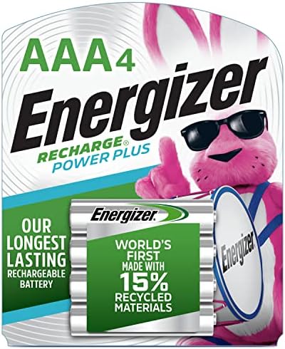 אנרגייזר נטען סוללות AAA, נטען משולש אוניברסלי סוללה טעונה מראש, 8 ספירה ונטענת סוללות AAA, טעינה כוח