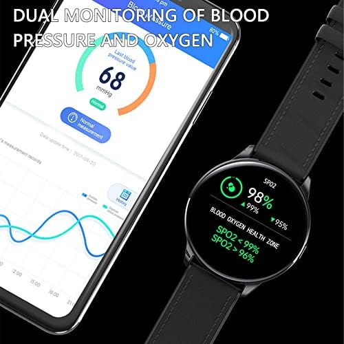 שעון חכם, מעקב אחר כושר עם צג קצב HEA-RT, לחץ דם, מעקב אוקסימטרי, מסך Tou-CH של 1.32 אינץ '