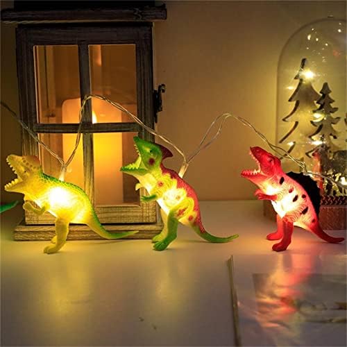 LED דינוזאור אורות מיתרים דינוזאור חדר תפאורה לבנים ציוד למסיבות חג המולד סוללת דינוזאור אורות מופעלים