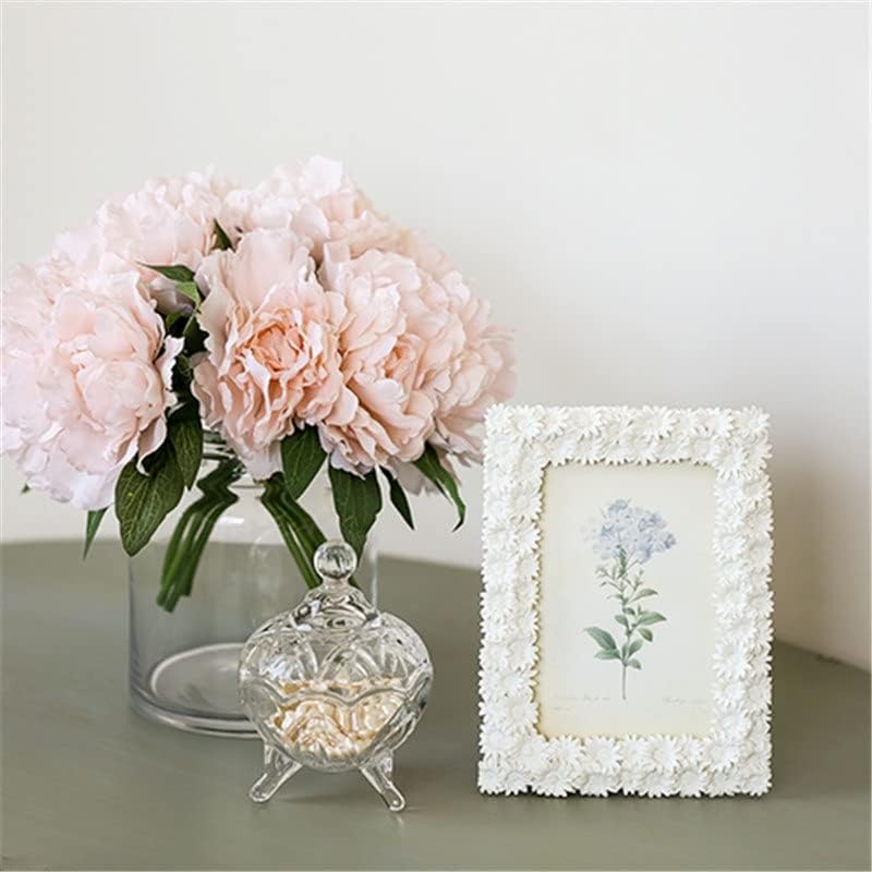 מסגרת תמונה יצירתית של GKMjki תכשיטי אופנה פרחים לבנים רומנטי
