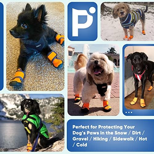 מגפי כלבים של פטבובי, נעלי כלבים אטומות למים, סולית גומי ללא החלקה, הגנה על כפות כלבים בגשם, שלג, מדרכה חמה,