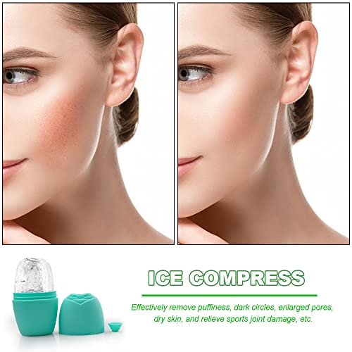2 יחידות קרח פנים רולר, קרח רולר עבור פנים ועיניים, טיפוח עור יופי כלי סיליקון קרח קוביית, לשימוש