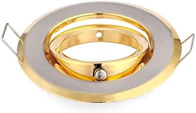 קנוקר 10 חתיכות של זהב עגול בחזרה טבעת אבזר ערכת גו 10 / מר 16 זרקור הוביל מנורה