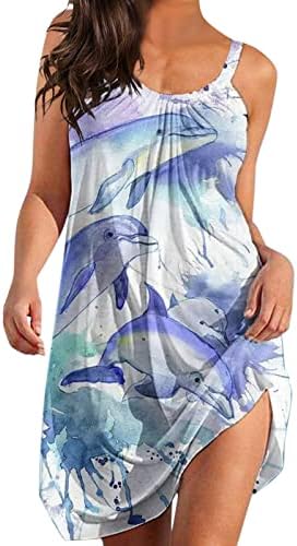 קיץ שמלות הלטר נשים קיץ חוף אביב פסים הדפסת חמוד שמלת נדנדה מידי שמלות קיץ לנשים מקרית קיץ כחול