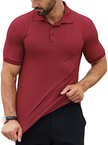 חולצות שרירים לגברים, כפתור גברים למטה חולצת טולו טולוס חולצות גולף רזה