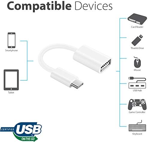 מתאם OTG USB-C 3.0 תואם ל- JABRA שלך Evolve2 40 לפונקציות מהירות, מאומתות, רב שימוש, כמו מקלדת, כונני