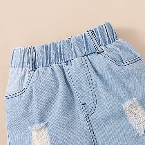 בנות פעוטות של קמידי בגדי חמניות חמניות ללא שרוולים אפוד פרחוני עליון ג'ינס קצרים תלבושות קיץ