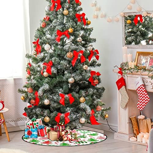 מחצלת עץ חג המולד Visesunny דפוס חלק עם עץ חג המולד עץ עץ מחצלת מגן רצפת מגן עץ סופג מחצלת מגש עמד