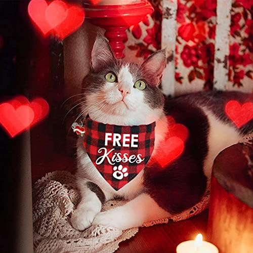 חג האהבה יום פטריק הקדוש פסחא חתול בנדנה צווארון עם פעמון, הבדלני חג חתול חתלתול בנדנה קולרים עם פעמון