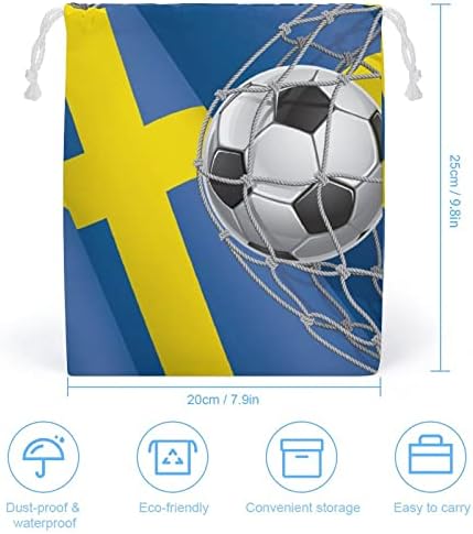 שער כדורגל ושקית דגל שוודיה בד אחסון שקית חוט משיכה לתיק שקית שקית שקית שקית שקית מכולת לטיול ביתי