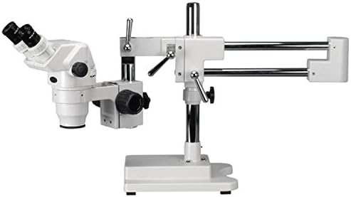 מיקרוסקופ זום סטריאו משקפת מקצועי של אמסקופ זם-4ב3, עיניות פי 10, הגדלה פי 2-45, מטרת זום פי 0.67-4.5, תאורת