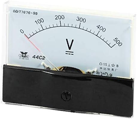 טווח מדידה של לוח אנלוגי x-deree וולט וולט וולט מד DC 0-500V טווח מדידה 44C2 (Voltmetro del Pannello אנלוגיקו