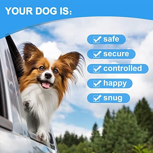 רתמות מכוניות כלב מטי.2 חבילה כלב רכב חגורת בטיחות עשוי מצופה חוט חבל בטיחות איפוק לא-ללעוס לקשור