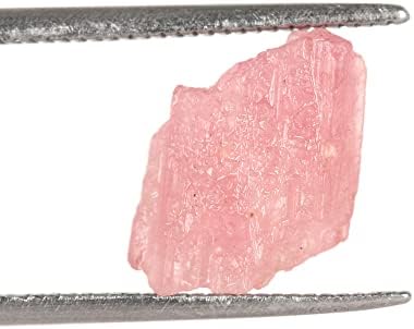 אבן טורמלין ורודה גולמית טבעית 4.65 קראט גבישים מחוספסים, הכנת עטיפת חוטים, מתנות סלע ריפוי