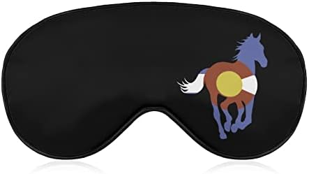 סוסי בר בקולורדו ישנים מסכת עיניים מכסה עיניים חמוד גוון עטיפה לילה מצחיק עם רצועה מתכווננת לגברים נשים