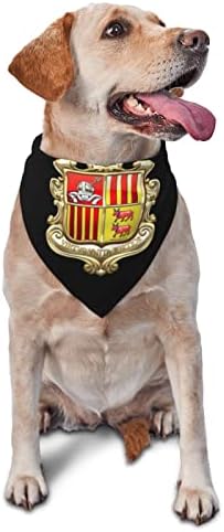 מעיל נשק אנדורה Heraldry מחמד כלב כלב חתול חתול בלקלאבה משולש צהריים צולל צווארון צווארון נוצץ