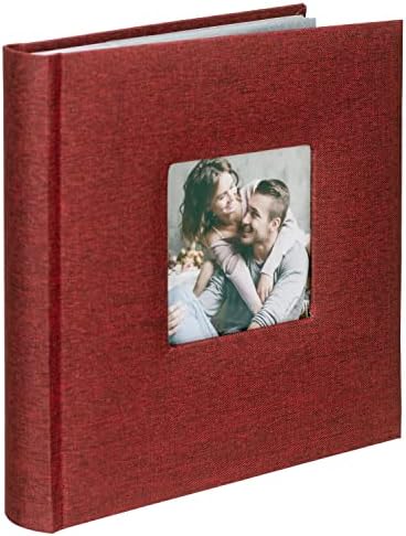 Malden International עיצובים 4x6 אופקי 2 למעלה חמוציות אדום בד אלבום אלבום ספר תזכיר כתיבת אזורי כתיבה עטיפה