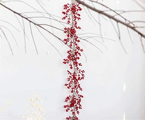Ganfanren אדום פירות יער גרלנד חג המולד פירות מלאכותיים קיצוני עץ קישוטי דלת קישוטי תלייה עיצוב חתונה בית