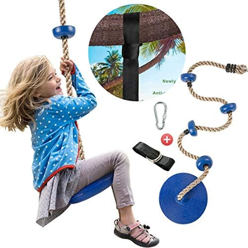 ילדים מטפסים על ערכות נדנדה של חבל עץ חבל עם פלטפורמה צעצועים חיצוניים מחזיקי משחק לחצר האחורית של גן המשחקים