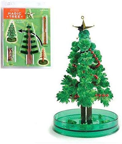 2 מחשבים קסמים מגדלים עץ חג המולד קריסטל, עץ חג המולד מיני, קסם צמיחת עץ קישוט לחג המולד, קסם DIY לגדל