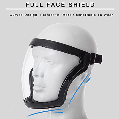 מגן פנים נגד סופר מגן נגד ערפל, יוניסקס HD מגן פנים מלא שקוף, עין לשימוש חוזר, אף, הגנה מפיה