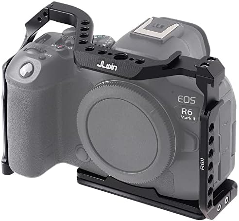 כלוב מצלמה של Foto4easey עבור Canon EOS R6 Mark II, סגסוגת אלומיניום R6II כלוב אסדת עם ARCA-SWISS