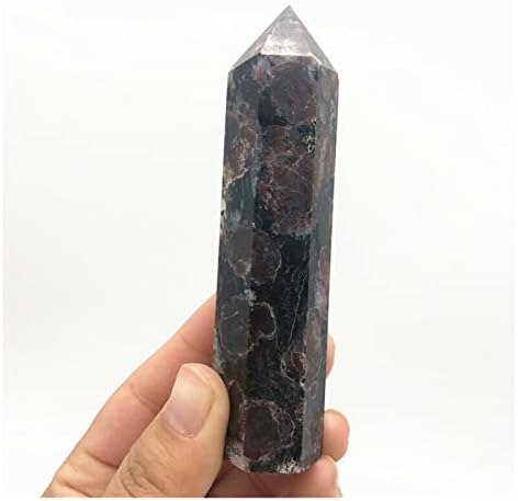 Laaalid xn216 1pc 4 מידות גרנט טבעי גביש Obelisk קוורץ שרביט גביש נקודת ריפוי אבני ריפוי מגדל אבנים