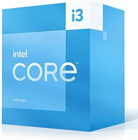 Intel Core13 דור I3-13100 מעבד שולחן עבודה, מטמון 12 מגה-בייט, עד 4.5 ג'יגה הרץ, LGA1700, גרפיקה של אינטל