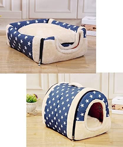 מיטת חתול כלבים בסגנון 4 - שמיכות כלבים לכלבים גדולים - פליס חם רחיץ מיטה כרית כרית רכה לבית ציוד לחיות