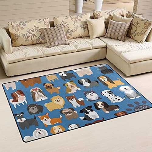 כלב כלבלב חמוד שטיחים גדולים של שטיחי שטיחים משתלת שטיח פליימאט לילדים משחק חדר שינה חדר סלון 60x39 אינץ