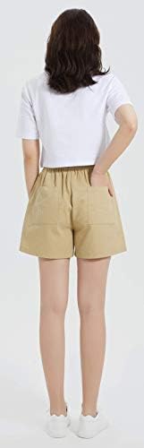מכנסי מטען לליכי טיול של קסיניאנגני עם כיסים מותניים אלסטיים משיכת כותנה גולף מכנסיים קצרים חיצוניים