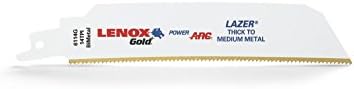 כלים של Lenox 21081B614 GOLD POWER GOLD ARC הדדיות מסור מסור, למתכת עבה, חיתוך מתכת בינונית, 6 אינץ ', 14