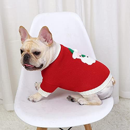 Lawkul סוודר כלבי חג המולד בגדי חתלתול בגדי גור כלב סורבי סוודרים מעיל מחמד תלבושת לחג המולד סנטה