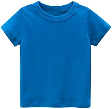 פעוטות ילדים בנות בנים שרוול קצר חולצה בסיסית חולצת קיץ מזדמנים חולצת חולצה חולצה צבעונית רופפת תחתית