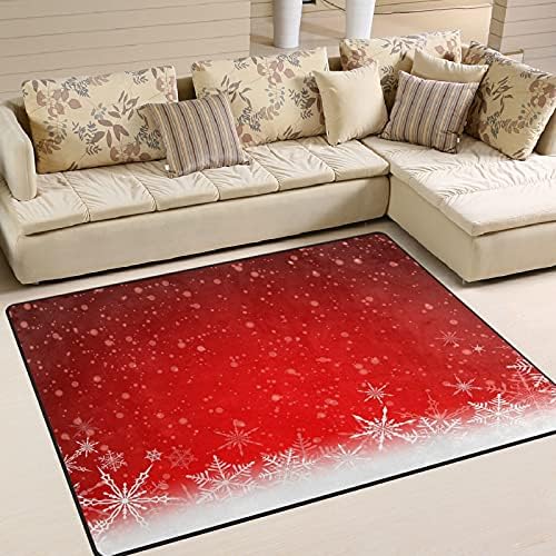 Baxiej אדום חורף פתיתי שלג גדולים שטיחים שטיחים רכים משתלת שטיחים פליימט שטיח לילדים משחק חדר