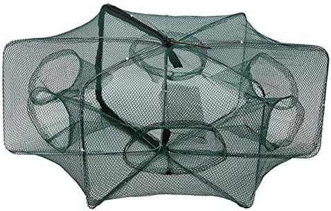Crab Minnow Crawdad Cage, רוכסן עיצוב מלכודת דיג מתקפלת נטו מעשית לדיג בחוץ