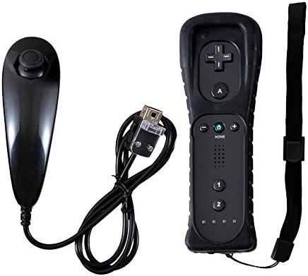 Prodico Wii Remote ו- Nunchuck Controller עם מארז סיליקון ורצועה עבור Nintendo Wii wii u wii mini