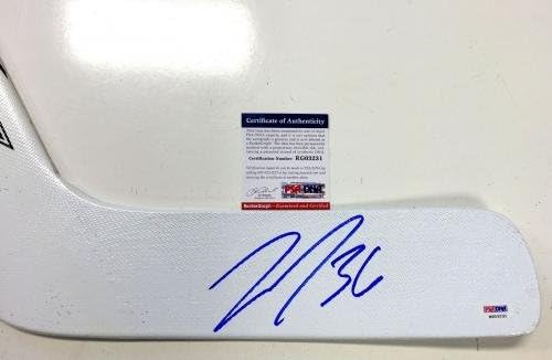 ג'ון גיבסון חתם על אנהיים ברווזים ריבוק שוער שוער PSA גרף טירון COA - Sticks NHL עם חתימה