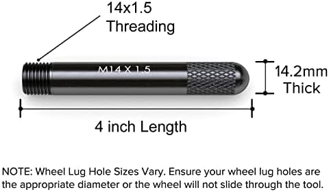 כלי גלגל פלדה שחור יישור סיכות סיכה כלים - חוטי מטרי 14x1.5 - כלי מכונאי רכב רכב גלגלים תואם לאאודי