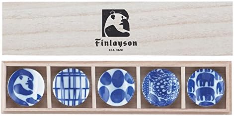 ימאקה שוטן פינאי 40-403H Finlayson Dyed Chupsticks Holder, סט של 5, 5 דפוסים, כחול, 1.8 x 1.8 x 0.6 אינץ