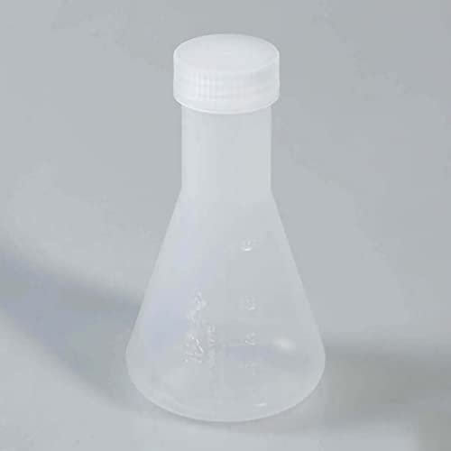 אדמס-בטא 250 מל ארלנמאייר בקבוק מדעי פלסטיק מעבדה רותחת בקבוק עם כובע צרה בפה כימיה כוסית שטוחה תחתית
