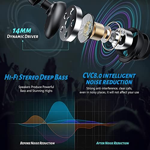אוזניות אלחוטיות Bluetooth 5.3 באס עמוק אוזניות אלחוטיות אמיתיות 48H השמעה LED תצוגת כוח אוזניות